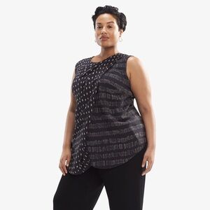 M.M. LaFleur Kait Top | Navy | Mixed Print | Size 2+